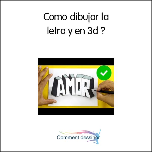 Como dibujar la letra y en 3d